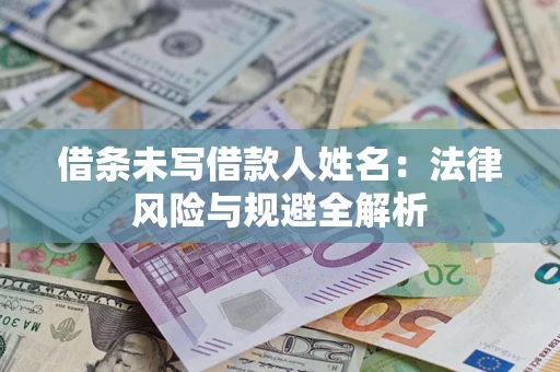 武汉借条未写借款人姓名：法律风险与规避全解析