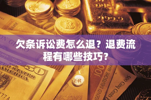 武汉欠条诉讼费怎么退？退费流程有哪些技巧？