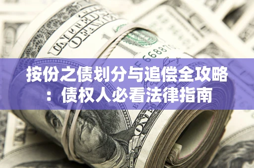 武汉按份之债划分与追偿全攻略：债权人必看法律指南
