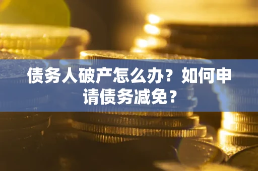 武汉债务人破产怎么办？如何申请债务减免？