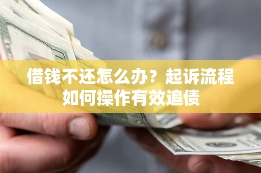 武汉借钱不还怎么办？起诉流程如何操作有效追债
