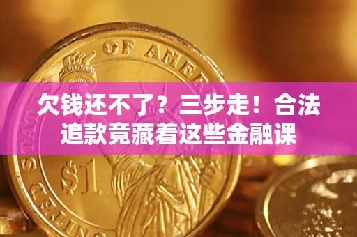 武汉欠钱还不了？三步走！合法追款竟藏着这些金融课