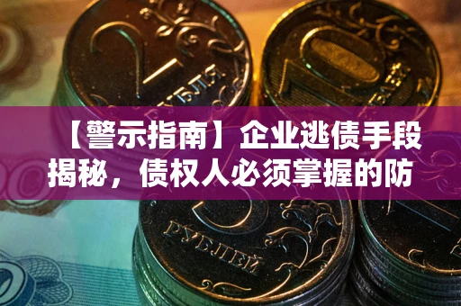 武汉【警示指南】企业逃债手段揭秘，债权人必须掌握的防坑宝典