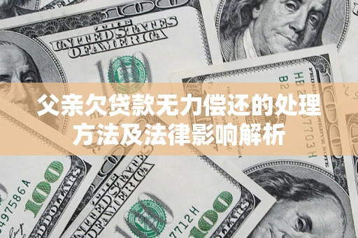 武汉父亲欠贷款无力偿还的处理方法及法律影响解析